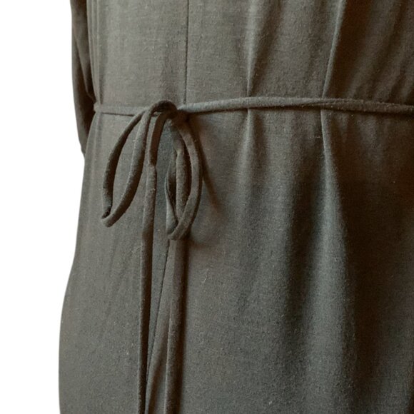 SPEECHLESS - Black Shirt Dress with Tuxedo Ruffle in the front - Medium - Picture 7 of 10